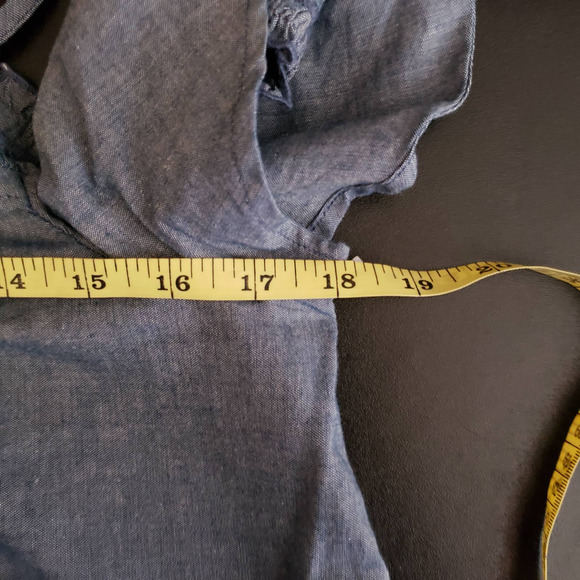 ABERCROMBIE & FITCH ruffle embroidered cold shoulder blouse S - Picture 7 of 9